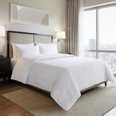 Nomad Home Jacquard Essential Lark Coverlet in White, King NH13-0114