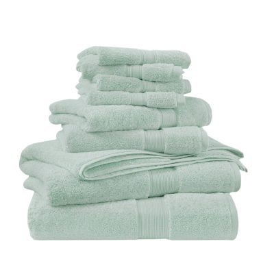 Madison Park Signature 800GSM 100% Cotton 8 Piece Towel Set in Seafoam, 8-Piece MPS73-192