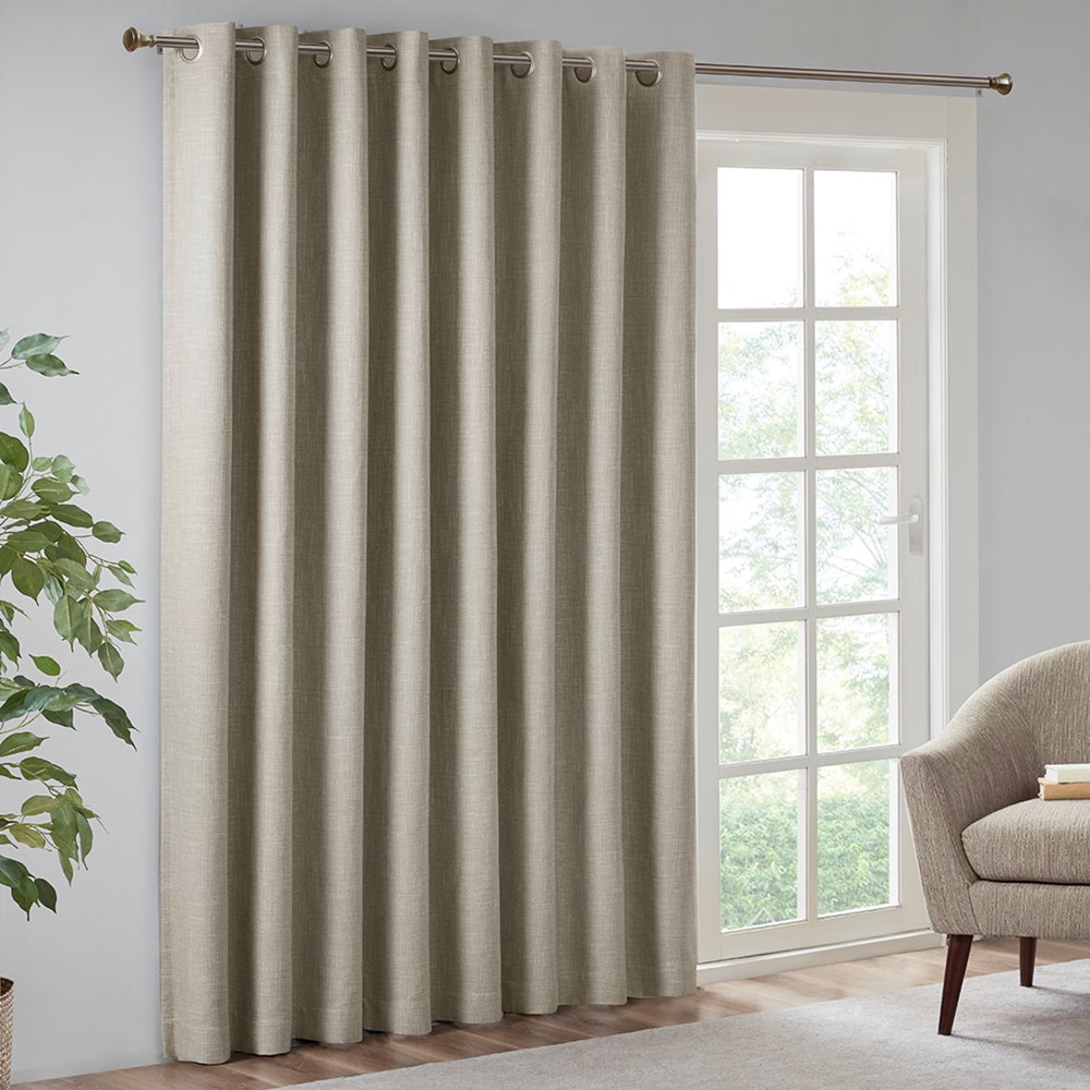 SunSmart Maya Printed Heathered Blackout Window Patio Panel in Taupe, 100x84" Blackout SS40-0109 - Image 7