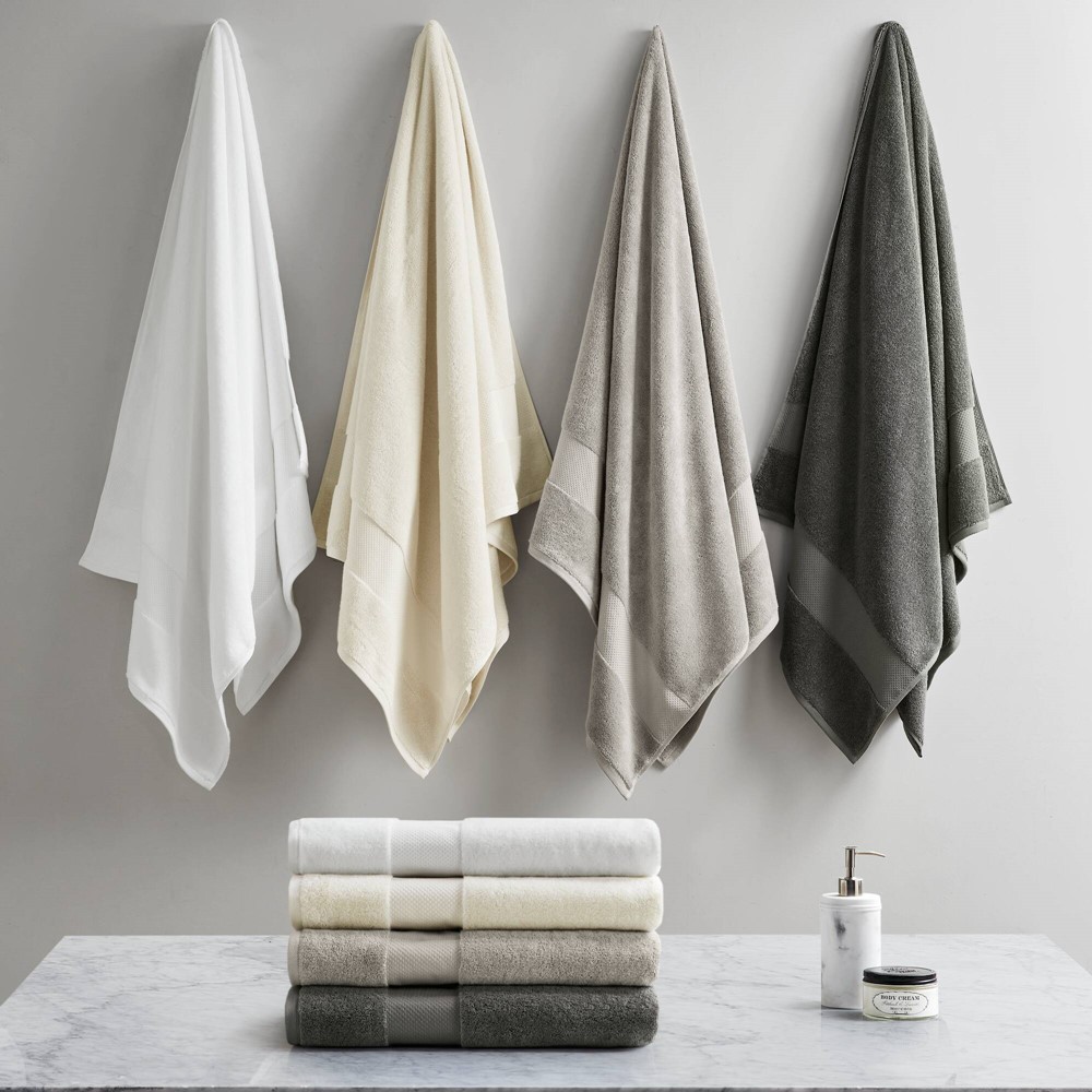 Madison Park Signature Turkish Cotton 6 Piece Bath Towel Set in Natural, 6-Piece MPS73-318 - Image 2