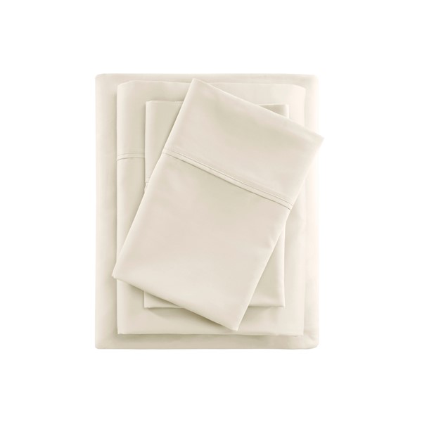 Madison Park 600 Thread Count Cooling Cotton Blend 4 PC Sheet Set in Ivory, Cal King MP20-8954 - Image 3