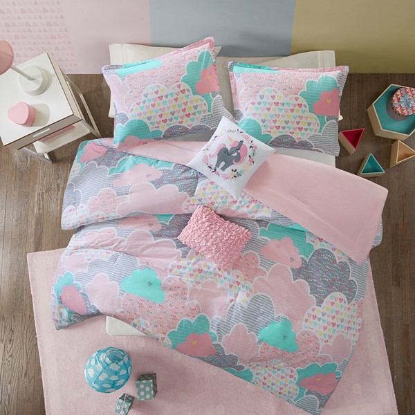 Urban Habitat Kids Cloud Cotton Printed Comforter Set in Pink, Twin UHK10-0013 - Image 5