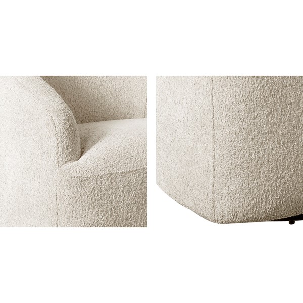INK+IVY Bonn Upholstered 360 Degree Swivel Chair in Cream, One Size II103-0563 - Image 4