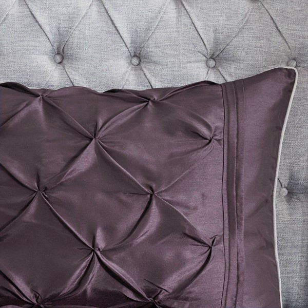 Madison Park Laurel 7 Piece Tufted Comforter Set in Plum, Full MP10-659 - Image 2