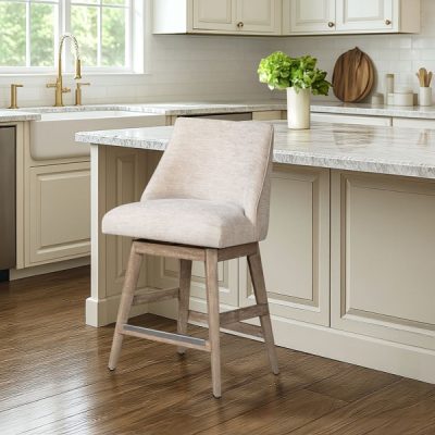Martha Stewart Winfield Swivel Counter Stool in Cream, One Size MT104-0185