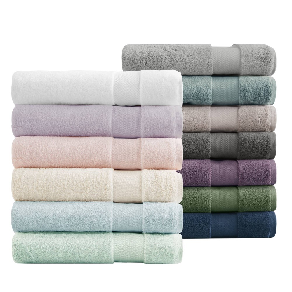 Madison Park Signature Turkish Cotton 6 Piece Bath Towel Set in Navy, 6-Piece MPS73-468 - Image 6