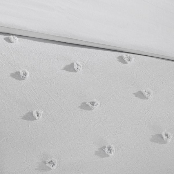 Urban Habitat Brooklyn Cotton Jacquard Duvet Cover Set with Euro Shams and Throw Pillows in Grey, Twin/Twin XL UH12-2162 - Image 5