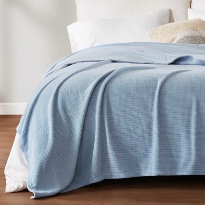 True North by Sleep Philosophy Microfleece Blanket in Blue, Full/Queen TN51-0555