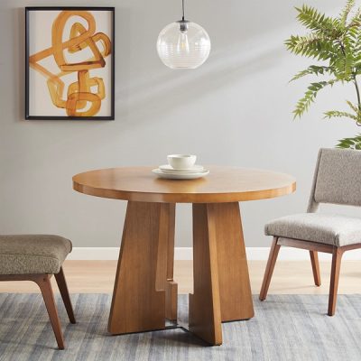 INK+IVY Kennedy 44" Round Dining Table in Pecan, One Size II121-0499