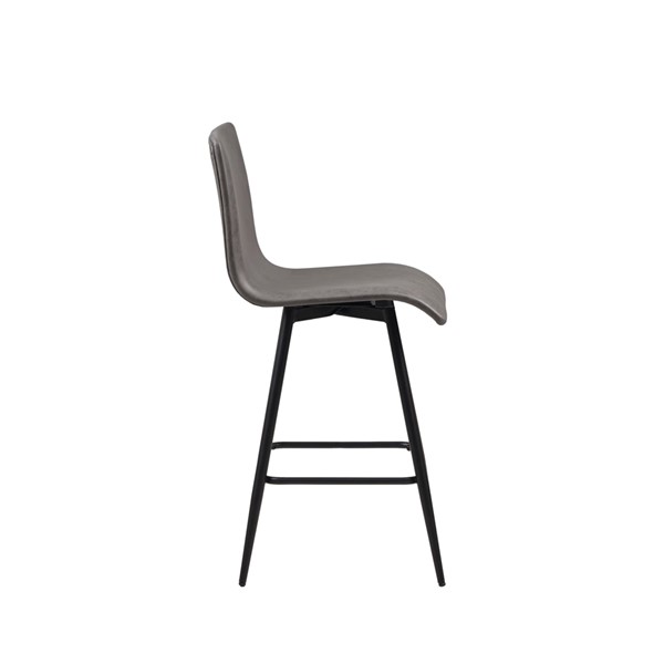 INK+IVY Adams Faux Leather Swivel Counter Stool in Grey, One Size II104-0481 - Image 2