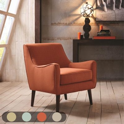 Madison Park Oxford Mid-Century Accent Chair in Burnt Orange, One Size FPF18-0219