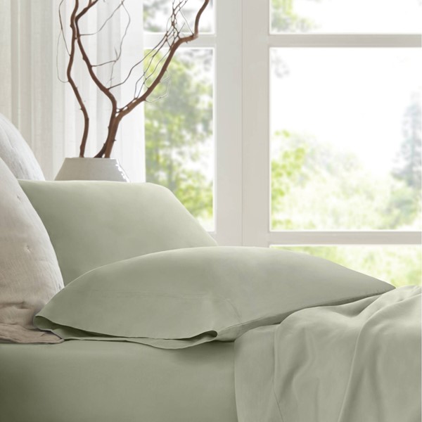 Harbor House 100% Egyptian Cotton Sateen Pillowcase Set in Sage, Standard Sham HHD21-1947 - Image 3