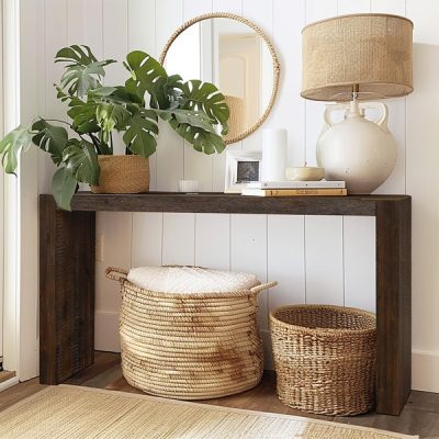 INK+IVY Monterey Counter-Height Wood Console Table (64"W) in Brown, 64"W FPF20-0322