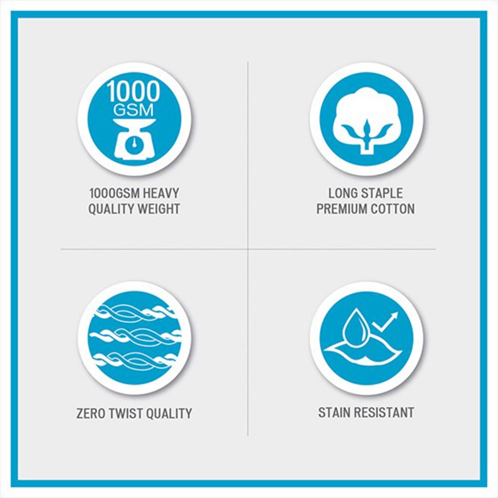 Madison Park Signature Splendor 1000gsm 100% Cotton 6 Piece Towel Set in Blue, 6-Piece MPS73-433 - Image 5