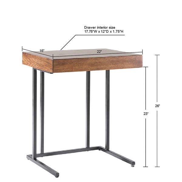 INK+IVY Wynn Pull Up Table in Pecan, One Size FPF17-0324 - Image 4
