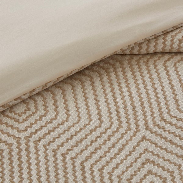 Madison Park Signature Shades of Serenity Jacquard Comforter Set in Tan/Ivory, Queen MPS10-0001 - Image 3