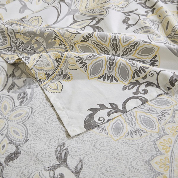 Madison Park Isla Printed Cotton Shower Curtain in Yellow, 72x72" MP70-8150 - Image 2