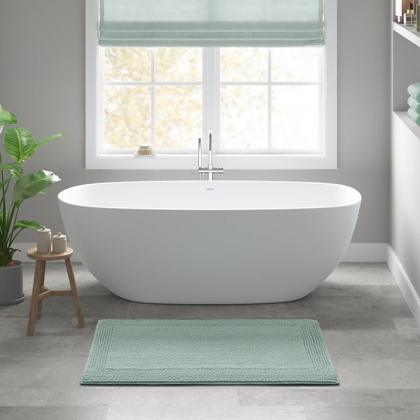 Madison Park Signature Splendor 100% Cotton Tufted 3000 GSM Reversible Bath Rug in Green, 20x30" MPS72-585 - Image 3