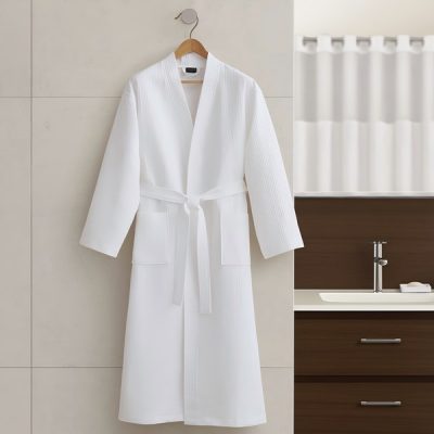 Nomad Home Waffle Premium Bath Robe in White, One Size NH04-0002