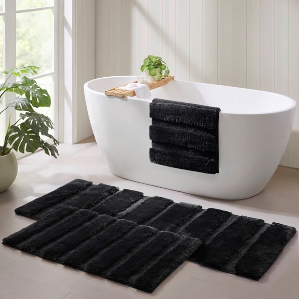 Madison Park Tufted Pearl Channel Rug in Black, 17x24" MP72-8457 - Image 6