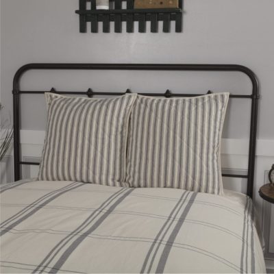 Market Place Gray Quilted Euro Sham 26Lx26W