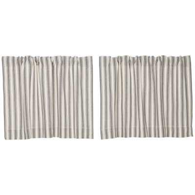 Market Place Gray Ticking Stripe Tier Set of 2 24Lx36W