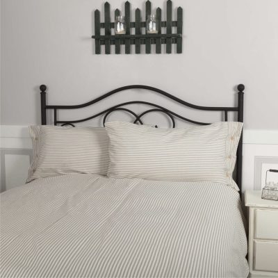 Farmhouse Ticking Taupe King Sham 37Lx21W