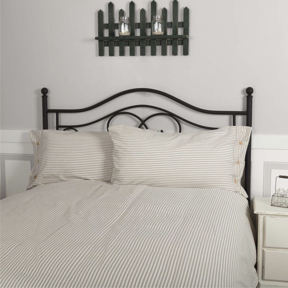 Farmhouse Ticking Taupe King Sham 37Lx21W