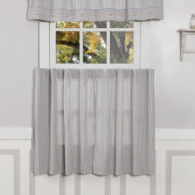 Farmhouse Ticking Blue Tier Set of 2 24Lx36W
