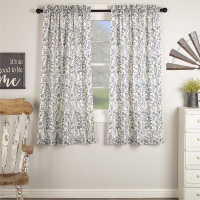 Doylestown Floral Short Panel Set of 2 63Lx36W