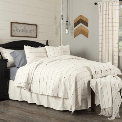 Farmcloth Stripe King Coverlet 97Lx110W