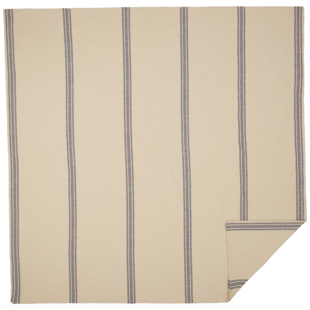 Market Place Blue Grain Sack Stripe Queen Duvet 92Lx92W - Image 2