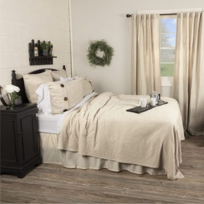 Katie's Vintage Stripe Queen Coverlet 94Lx94W