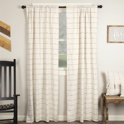 Farmcloth Stripe Panel Set of 2 96Lx50W