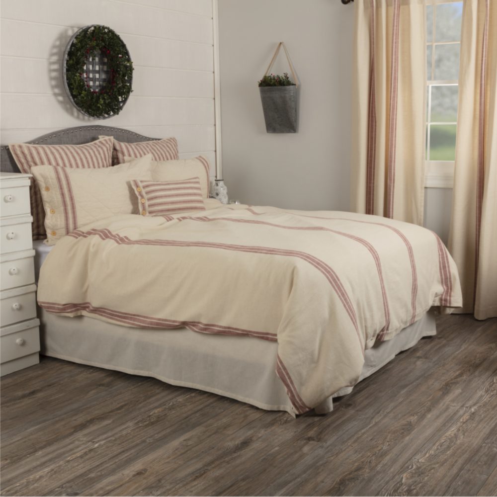 Market Place Red King Duvet Cover 92Lx108W