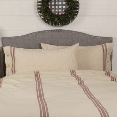 Market Place Red King Sham 37Lx21W