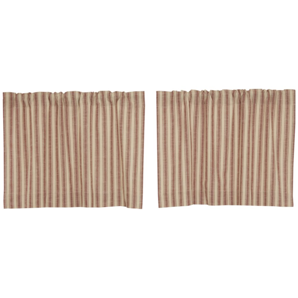 Market Place Red Ticking Stripe Tier Set of 2 24Lx36W - Image 2