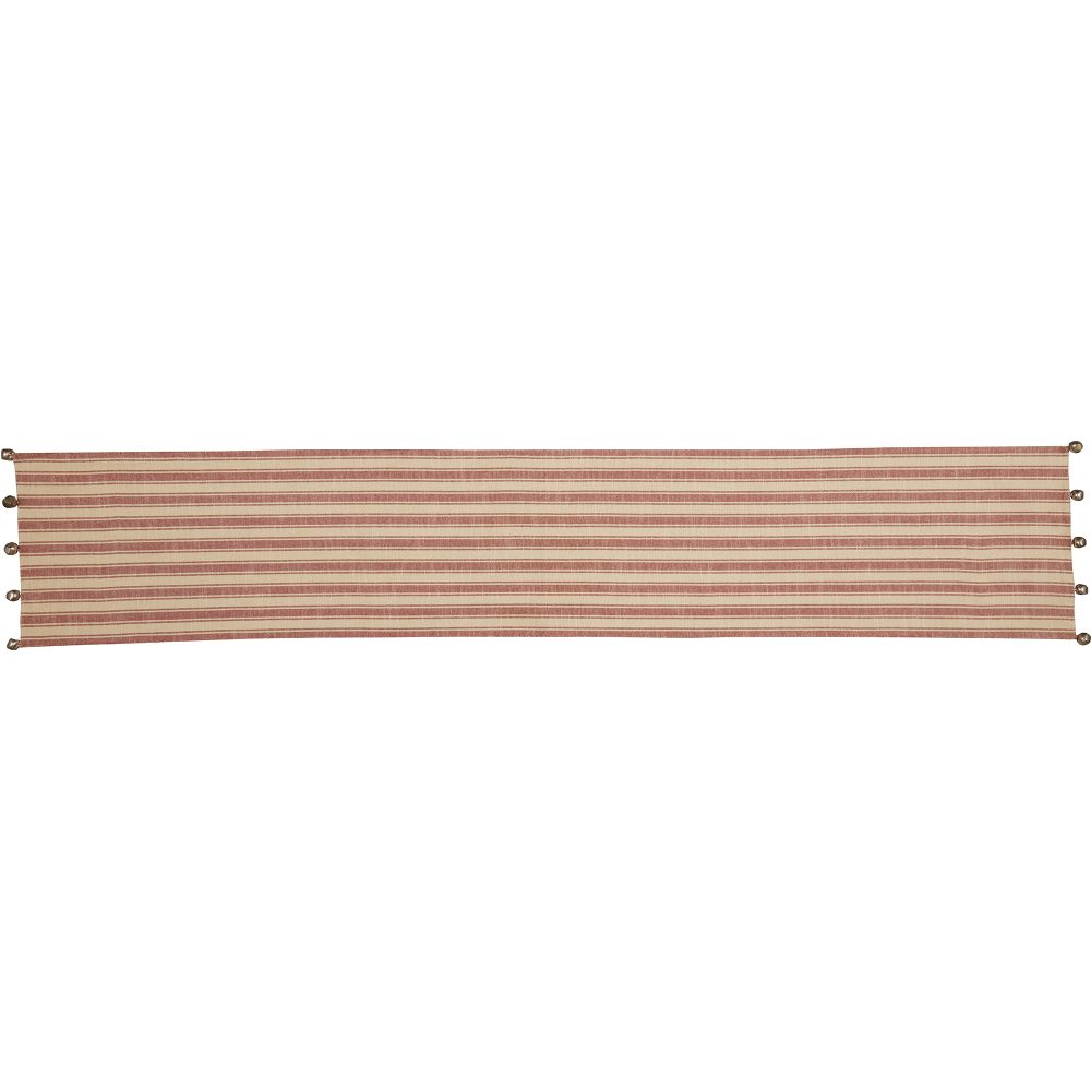Sleigh Bells Ring Ticking Stripe Runner 72Lx13W - Image 2