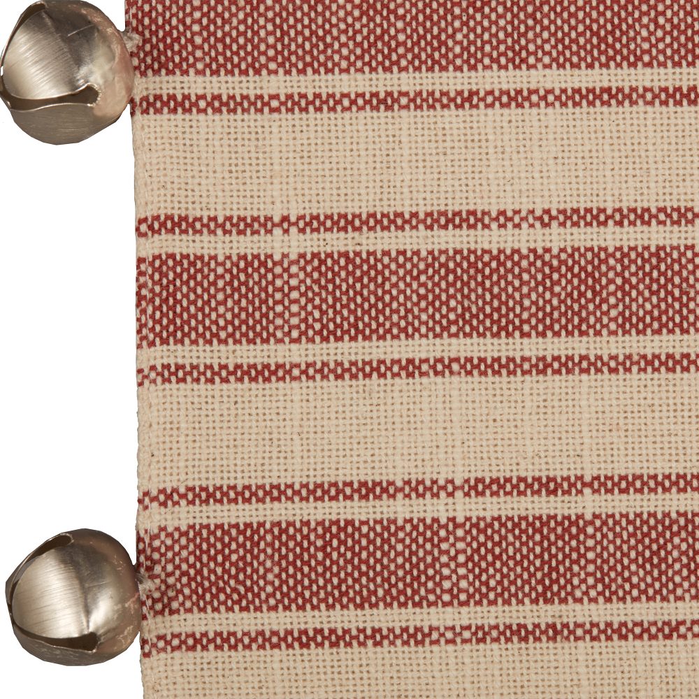 Sleigh Bells Ring Ticking Stripe Runner 72Lx13W - Image 4