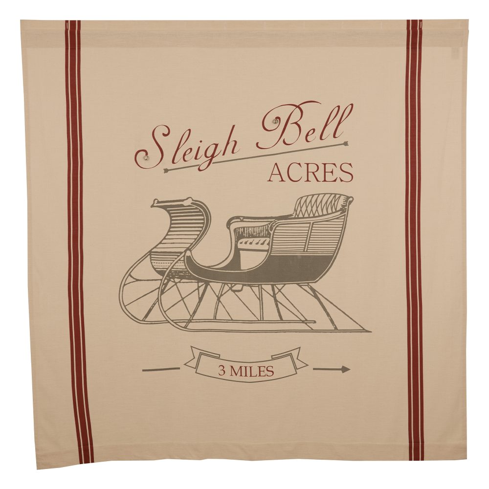 Sleigh Bells Ring Shower Curtain 72Lx72W - Image 2