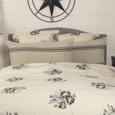 Mill House Stripe Black King Sham 37Lx21W