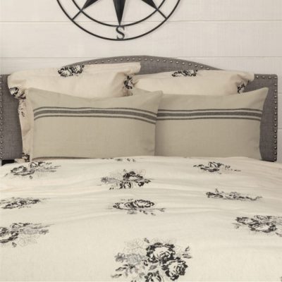 Mill House Stripe Black Standard Sham 27Lx21W