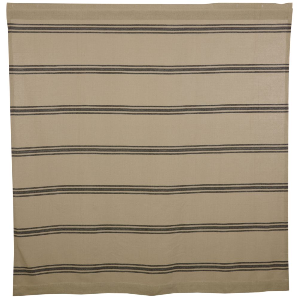 Mill House Stripe Black Shower Curtain 72Lx72W - Image 2