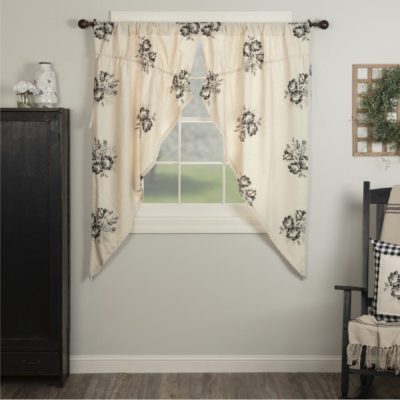 Lydia Black Prairie Curtain Set of 2 63Lx36Wx18