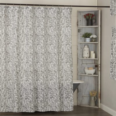 Gray Gables Floral Shower Curtain 72Lx72W