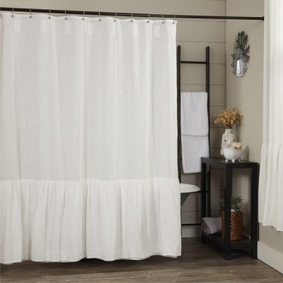 Elizabeth Ruffled Shower Curtain 72Lx72W