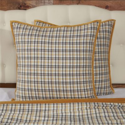 Morning Meadow Plaid Fabric Euro Sham 26Lx26W