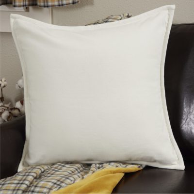 Morning Meadow White Velvet Pillow Cover 20Lx20W