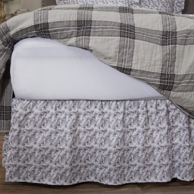 Twilight Floral King Bed Skirt 80Lx78Wx16