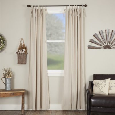 Market Place Natural Tie Top Panel Set of 2 96Lx50W